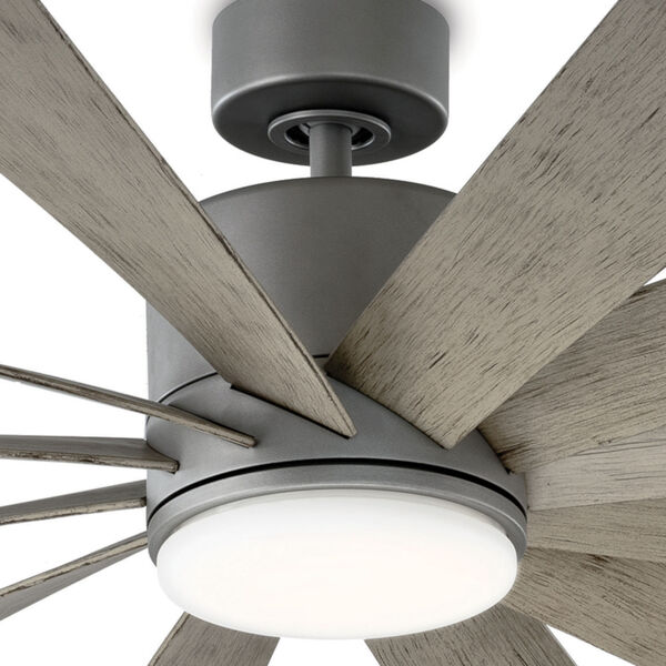 Windflower Graphite 80-Inch 3000K LED Downrod Ceiling Fans, image 3