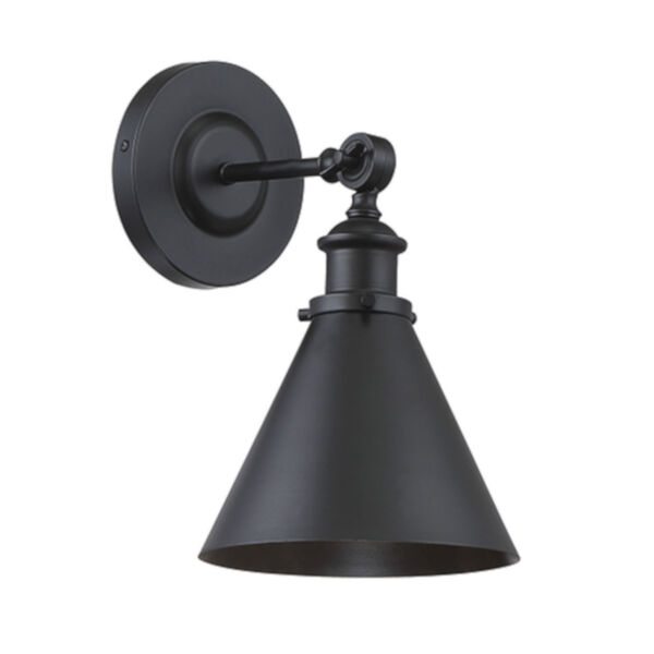 Nora Matte Black One-Light Wall Sconce, image 1