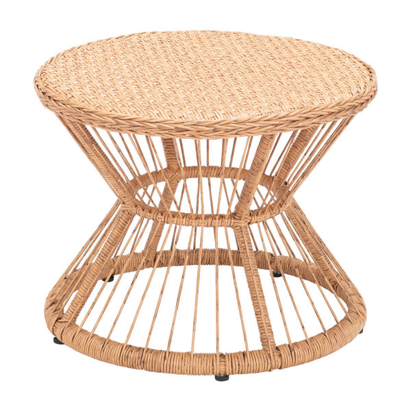Ghente Natural and Beige Outdoor Side Table, image 1