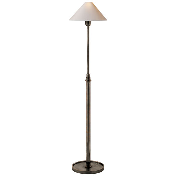 Hargett Floor Lamp in Bronze with Natural Paper Shade by J. Randall Powers, image 1