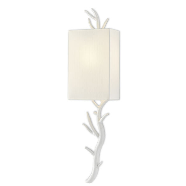 Baneberry Gesso White One-Light Wall Sconce, Left, image 3