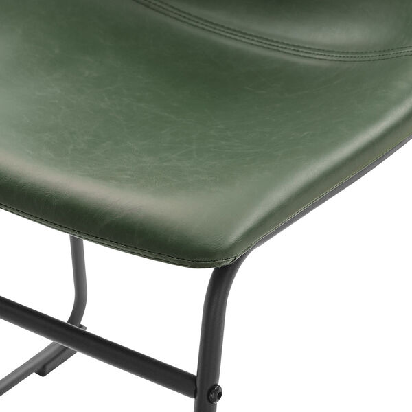 Green Faux Leather Dining Chair, Set of Two, image 5