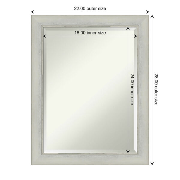 Flair Silver 22W X 28H-Inch Bathroom Vanity Wall Mirror, image 6