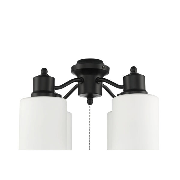 Flat Black Four-Light Fan Light Kit, image 5