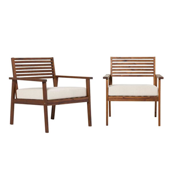 Zander Dark Brown Outdoor Club Chair, Set of Two, image 1