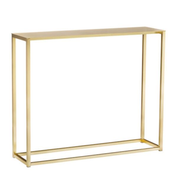 Contempo 21 Maeve Matte Brushed Gold 36, 36 Inch Console Table White