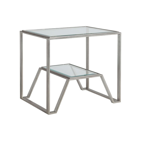 Metal Designs Gray Byron Rectangular End Table, image 1