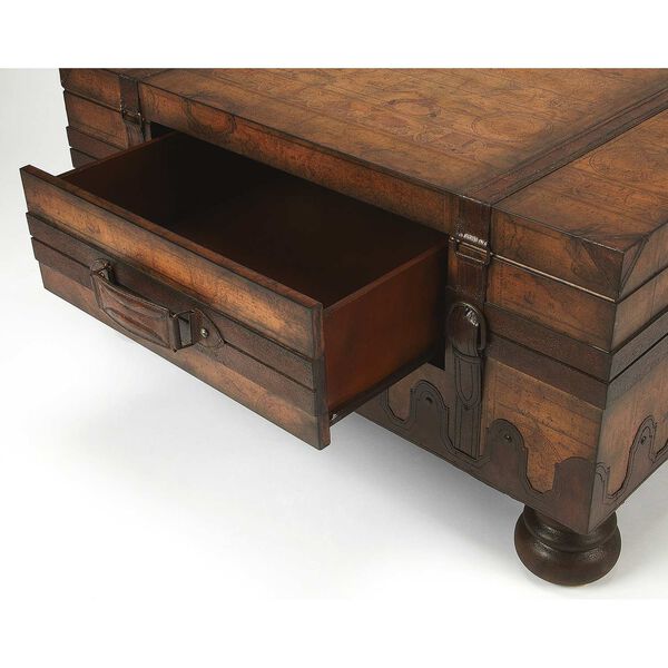Heritage Genuine Leather Trunk Table, image 3