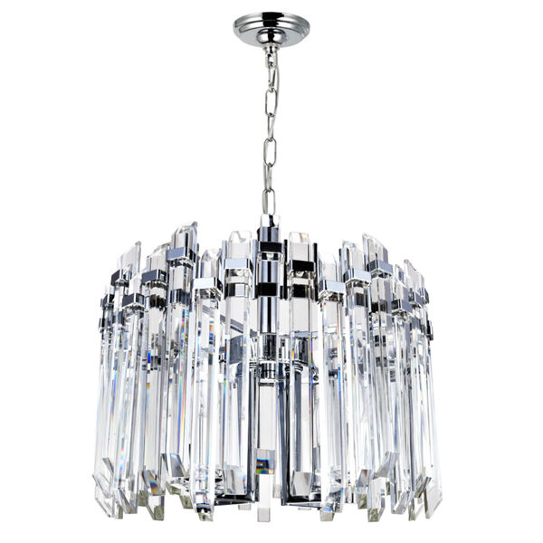 Henrietta Chrome Four-Light Chandelier with K9 Clear Crystals, image 5