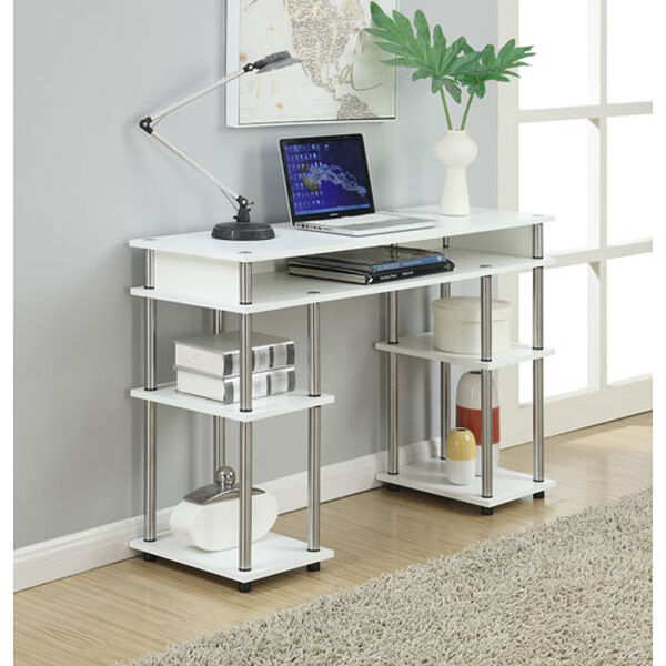 Nicollet White Computer Desk, image 1