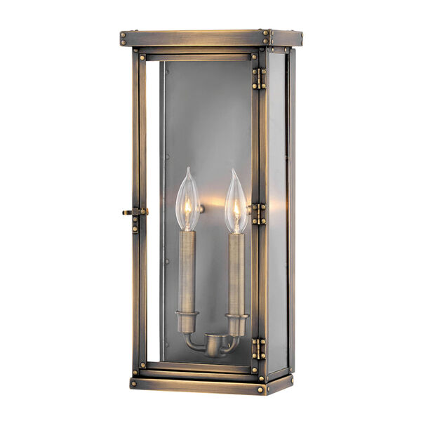Hamilton Dark Antique Brass Two-Light Outdoor Large Wall Mount, image 6