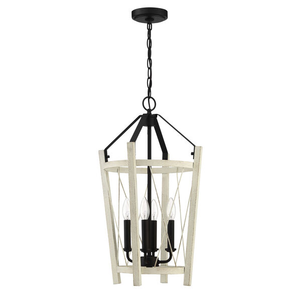 Suffolk Cottage White And Espresso 14-Inch Four-Light Pendant, image 2