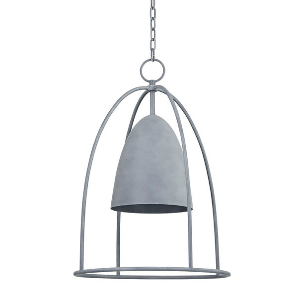 Wisteria Weathered Zinc One-Light 17-Inch Outdoor Pendant, image 1