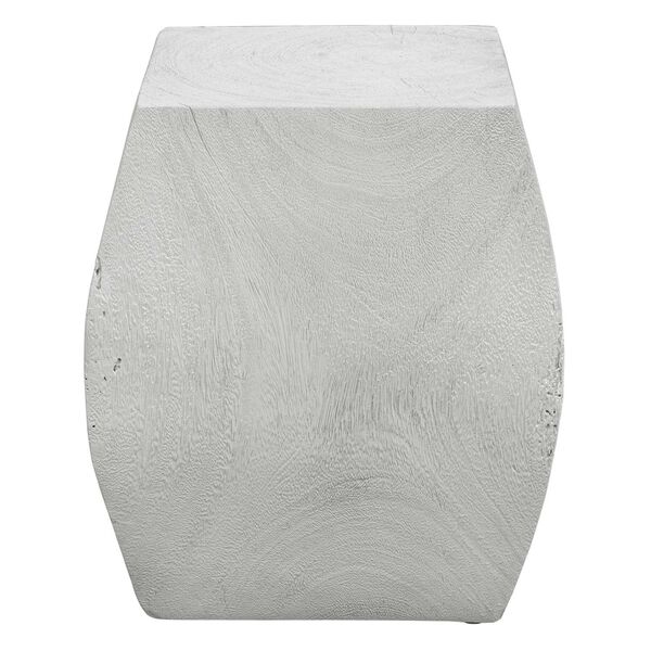 Grove Soft Ivory Wooden Accent Stool, image 3