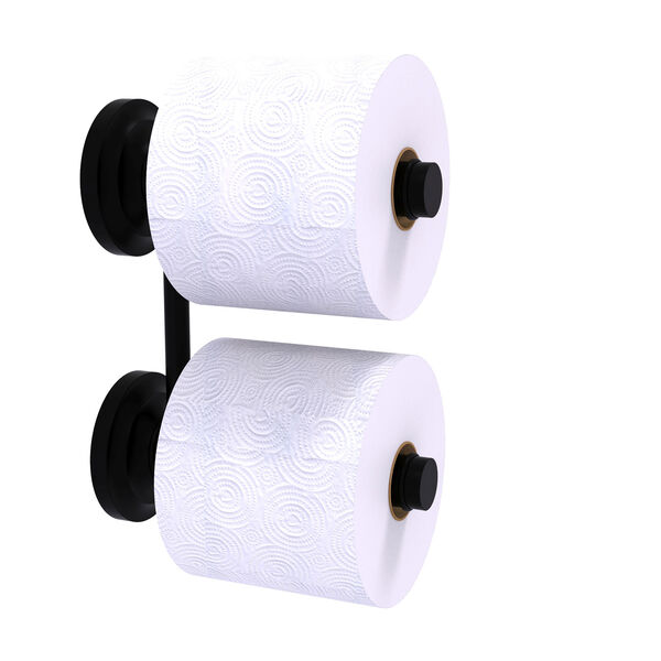 Que New Matte Black Two Roll Toilet Paper Holder, image 1