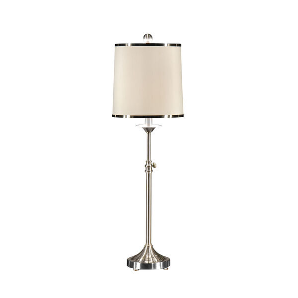 Silver One-Light 11-Inch Adjustable Table Lamp, image 1
