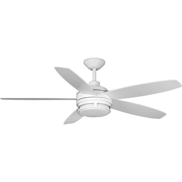 Hayden Satin White 54-Inch LED Ceiling Fan, image 1