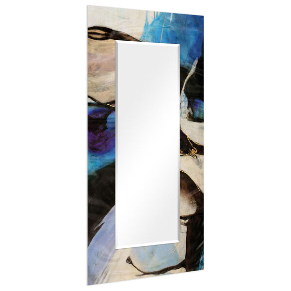 Motivos Blue 72 x 36-Inch Rectangular Beveled Floor Mirror, image 2