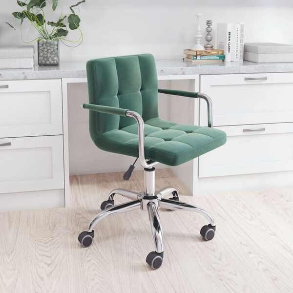Kerry Green and Silver Office Chair, image 2