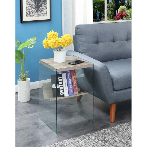 Soho Sandstone Glass End Table, image 2