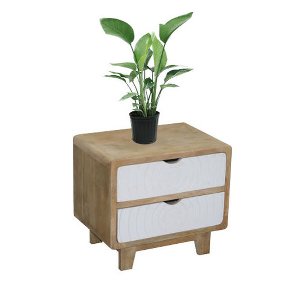 Outbound Natural and Chalk White Nightstand, image 2