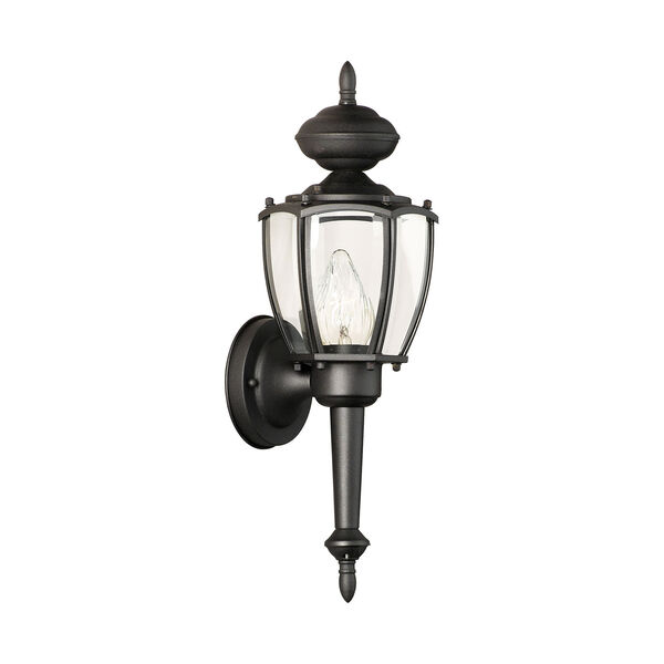 Park Avenue Black 18-Inch Outdoor Wall Sconce, image 1