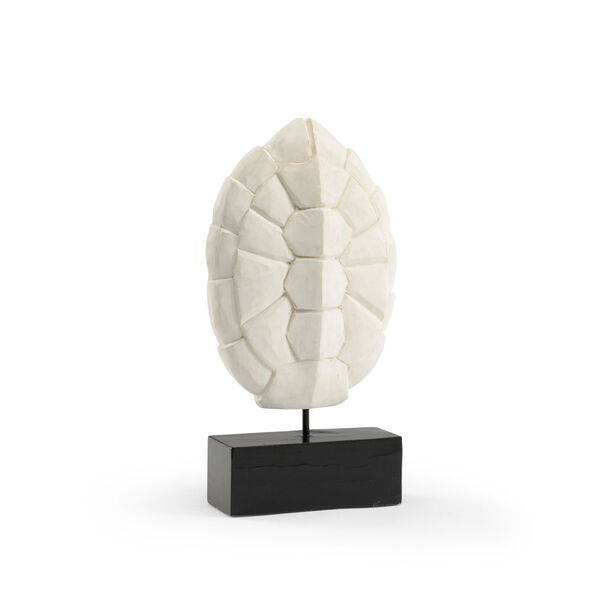 White and Black 9-Inch Turtle Shell, image 1