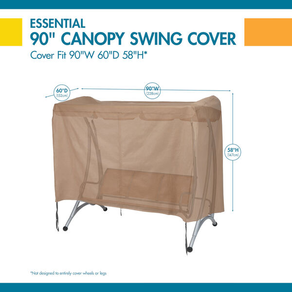Essential Latte 90-Inch Canopy Swing Cover, image 2