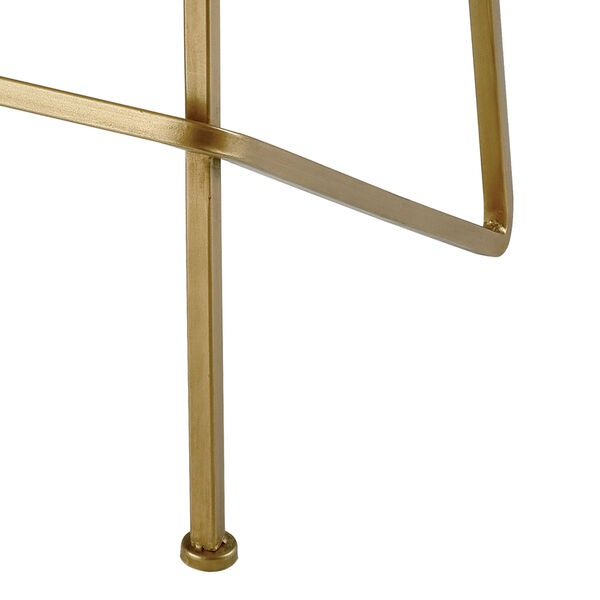 Hyperion Aged Gold and Clear Bar Stool, image 3
