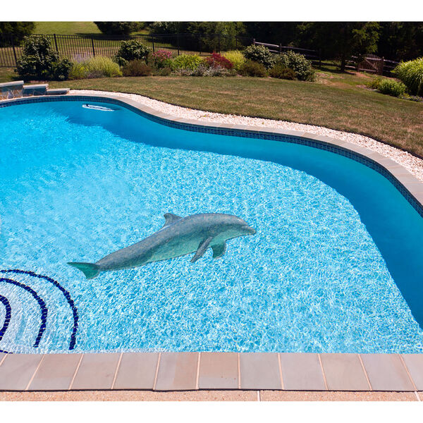 Grey Dolphin Underwater Pool Tattoo, image 2