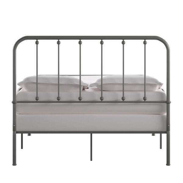 Elijah Gray Full Metal Spindle Bed with Neaded Headboard, image 4