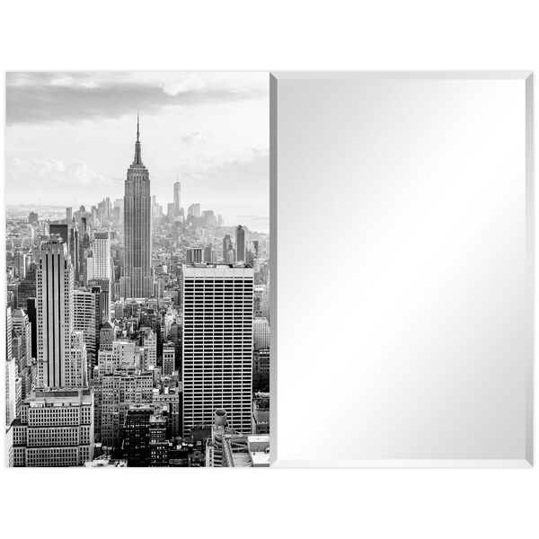 My New York Gray 36 x 48-Inch Rectangular Beveled Wall Mirror, image 6