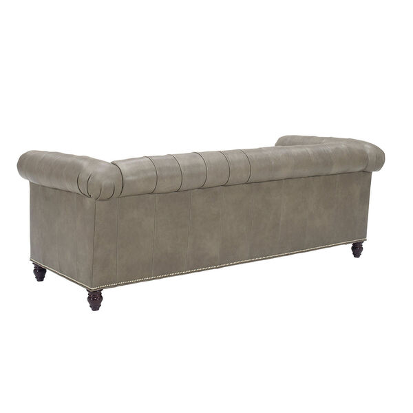 Tommy Bahama Upholstery Gray Manchester Leather Sofa, image 2