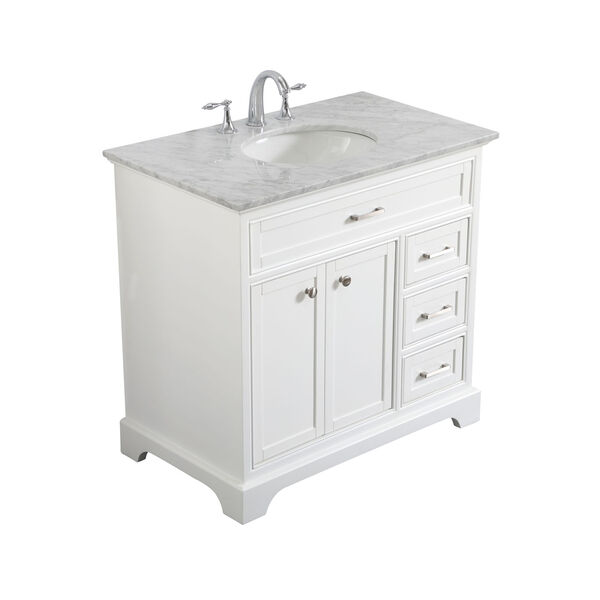 Americana White 36-Inch Vanity Sink Set, image 6