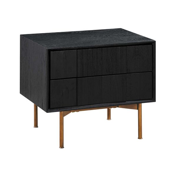 Carnaby Black Brushed Nightstand, image 2