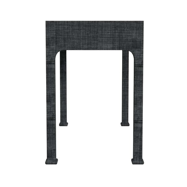Chatham Charcoal Raffia  and Wood Two--Drawer Desk, image 4