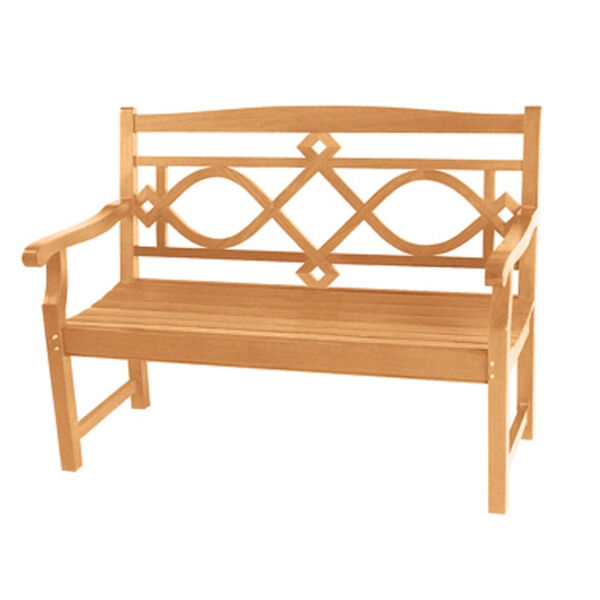 Chelsea Nature Sand Teak Teak Two Person Outdoor Bench, image 1
