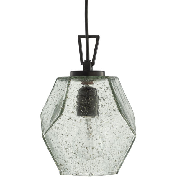 Sven Clear and Black 8-Inch One-Light Pendant, image 1