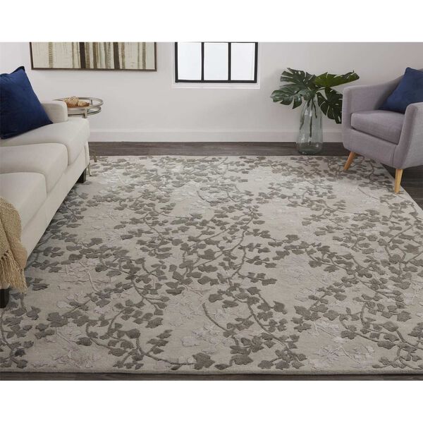 Bella Gray Silver Taupe Rectangular 5 Ft. x 8 Ft. Area Rug, image 2
