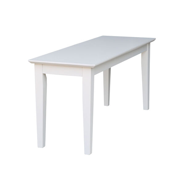 Shaker Styled Bench in White, image 3