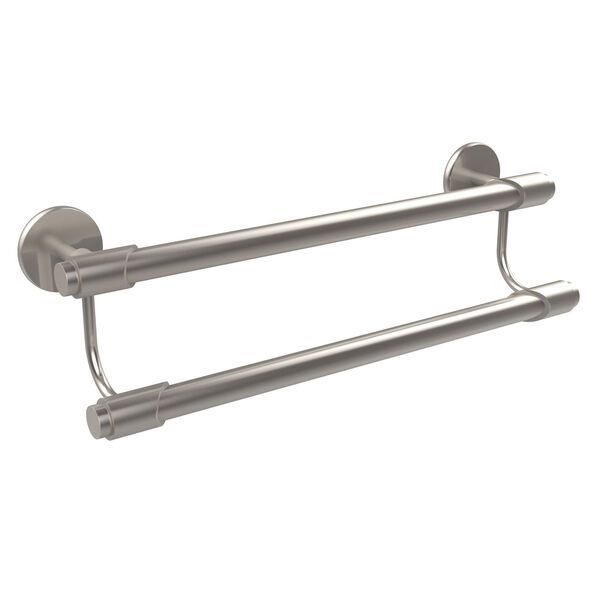 Tribecca Collection 18 Inch Double Towel Bar, Satin Nickel, image 1