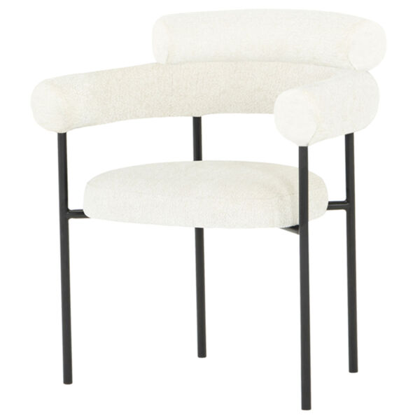 Portia Coconut and Black Dining Chair, image 1
