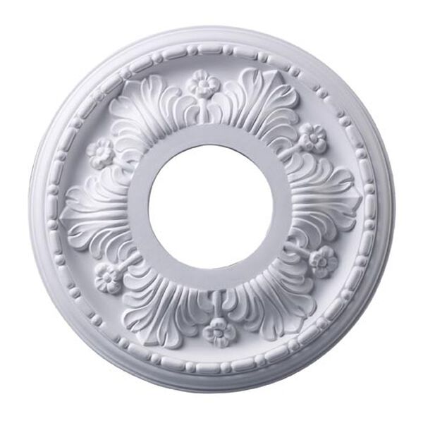 Acanthus White 11-Inch Ceiling Medallion, image 1