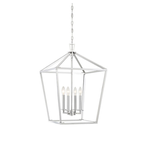 Townsend Polished Nickel Four-Light Pendant, image 1