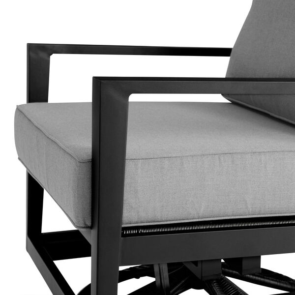 Cayman Black Outdoor Swivel Chair, image 5