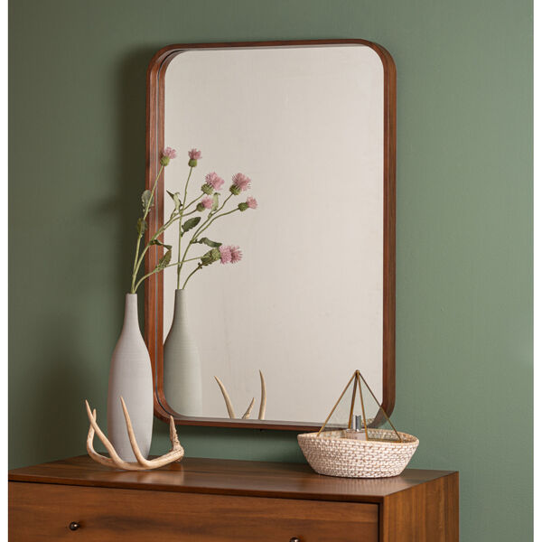 Saffron Walnut 36-Inch x 24-Inch Wall Mirror, image 1