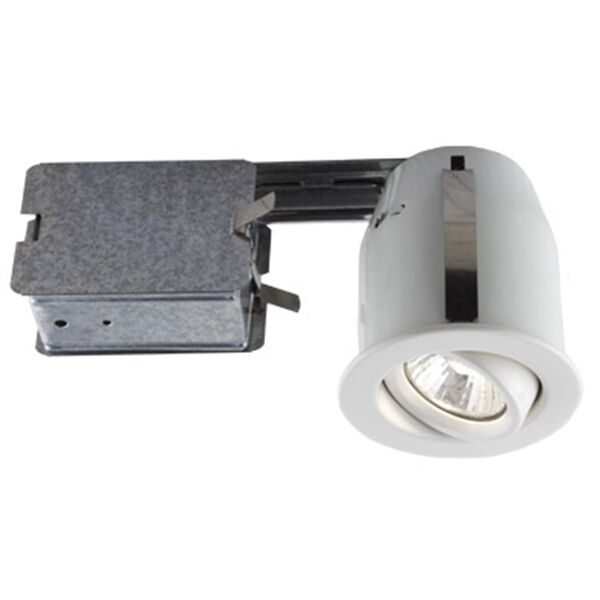 Serie 303 White One-Light Recessed Halogen Lighting Kit, image 1
