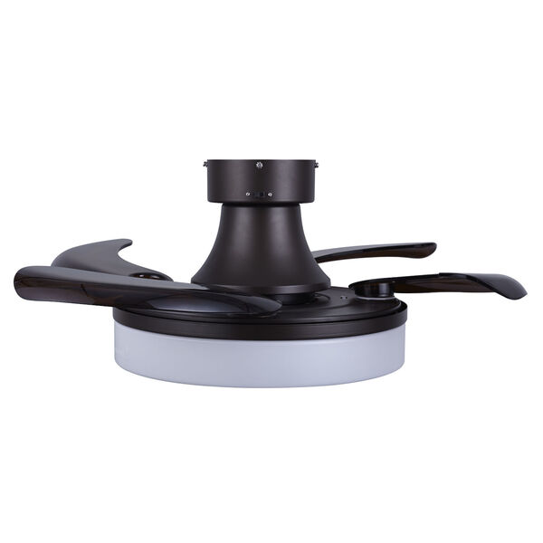 Fanaway Orbit Oil Rubbed Bronze 36-Inch LED Ceiling Fan with Retractable Blades, image 1