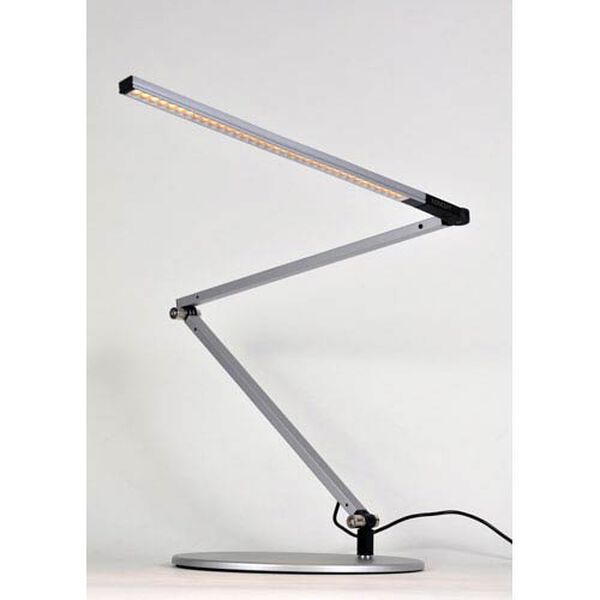 Z-Bar slim Silver LED Desk Lamp with Base - Cool Light, image 1