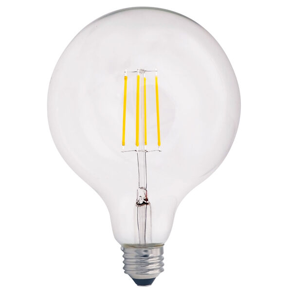 Pack of 2 Clear LED Filament G40 60 Watt Equivalent Standard Base Warm White 800 Lumens Light Bulbs, image 1